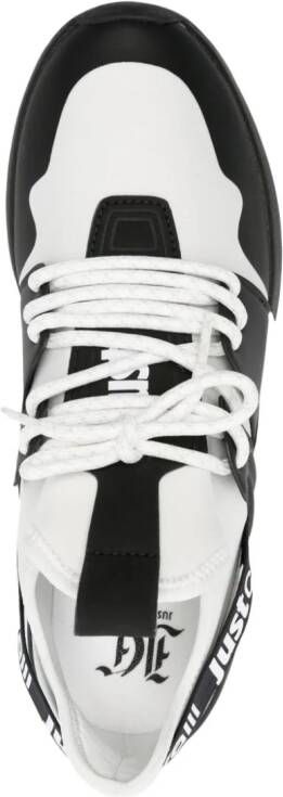 Just Cavalli Mesh sneakers met logoprint Zwart