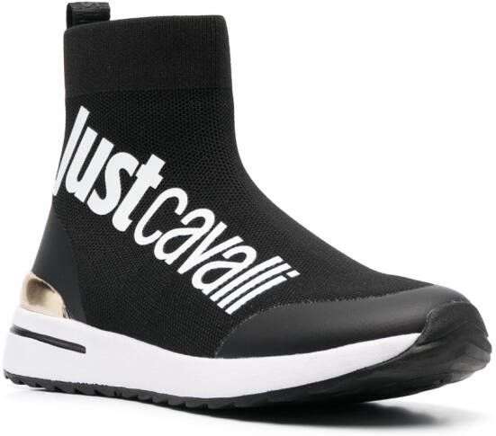 Just Cavalli Soksneakers met logoprint Zwart