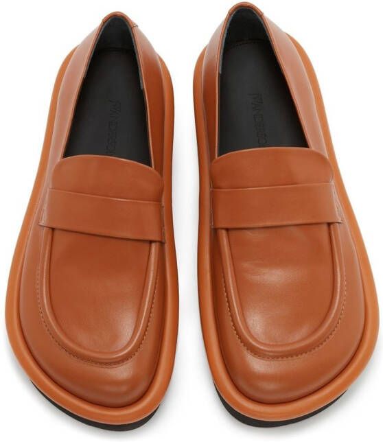 JW Anderson Bumper-Tube loafers met geribbelde zool Bruin