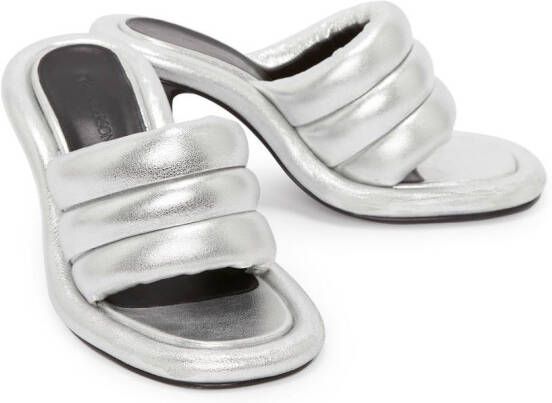 JW Anderson Bumper Tubular gewatteerde sandalen Zilver