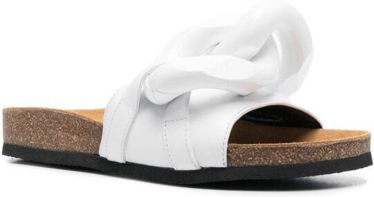 JW Anderson Leren slippers Wit