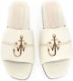 JW Anderson Leren slippers Beige - Thumbnail 4