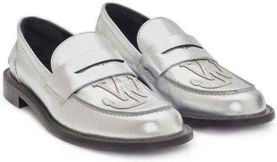 JW Anderson Loafers met geborduurd logo Zilver