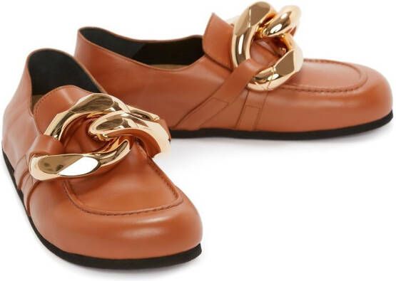 JW Anderson Loafers met ketting Bruin