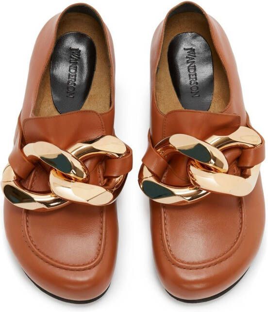 JW Anderson Loafers met ketting Bruin