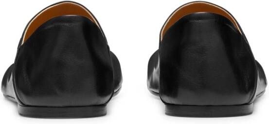 JW Anderson Paw leren loafers Zwart