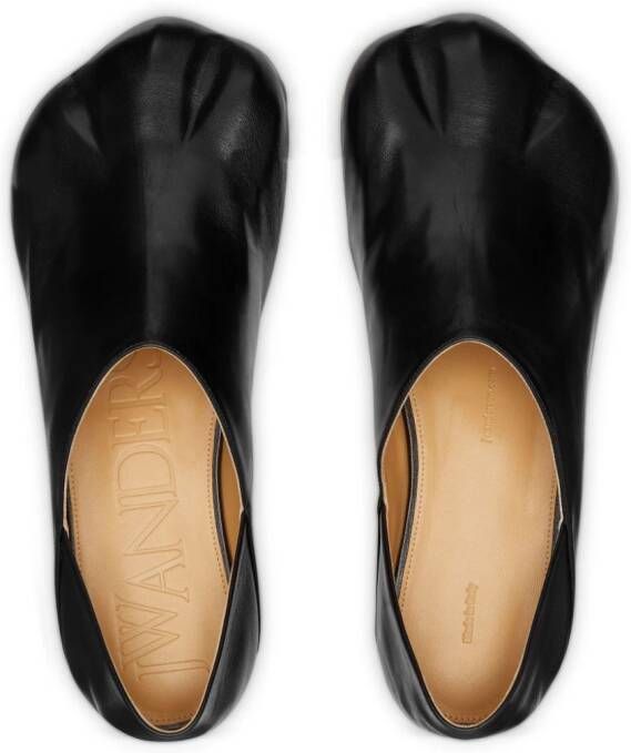 JW Anderson Paw leren loafers Zwart