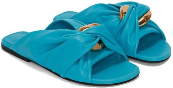 JW Anderson Slippers met kettingdetail Blauw