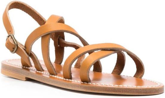 K. Jacques Talara leren sandalen Bruin