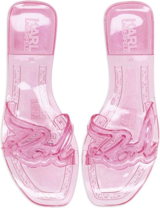 Karl Lagerfeld Doorzichtige slippers Roze