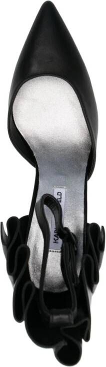 Karl Lagerfeld Flamenco Fan leren pumps Zwart