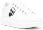 Karl Lagerfeld Ikonik Karl leren sneakers Wit - Thumbnail 2