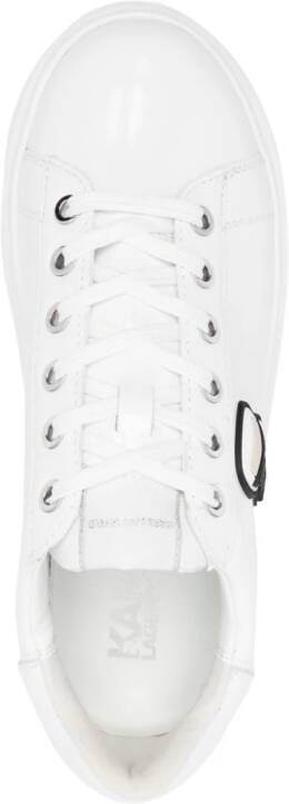 Karl Lagerfeld Ikonik Karl leren sneakers Wit