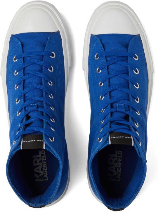 Karl Lagerfeld Jeans Kampus III Planet high-top sneakers Blauw