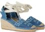 Karl Lagerfeld Kamini 70 mm espadrilles met sleehak Blauw - Thumbnail 2