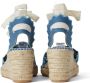 Karl Lagerfeld Kamini 70 mm espadrilles met sleehak Blauw - Thumbnail 3