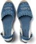 Karl Lagerfeld Kamini 70 mm espadrilles met sleehak Blauw - Thumbnail 4