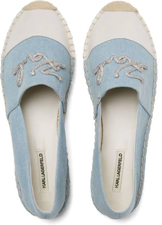 Karl Lagerfeld Kamini Signia espadrilles Blauw