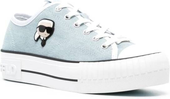 Karl Lagerfeld Kampus Max canvas sneakers Blauw