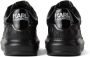 Karl Lagerfeld Kapri leren sneakers met monogram Zwart - Thumbnail 3