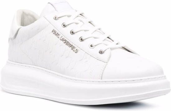 Karl Lagerfeld K Monogram Kapri leren sneakers Wit