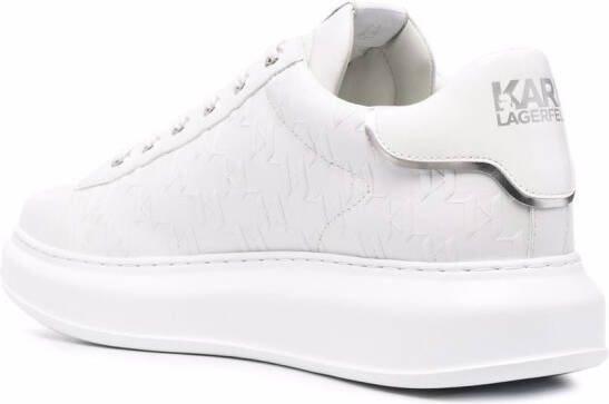 Karl Lagerfeld K Monogram Kapri leren sneakers Wit