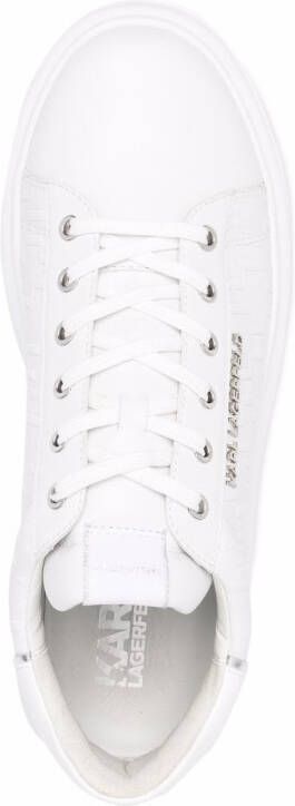 Karl Lagerfeld K Monogram Kapri leren sneakers Wit