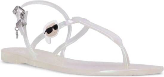 Karl Lagerfeld Karl Ikonik NFT jelly sandalen Wit