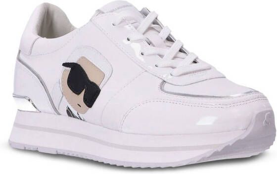 Karl Lagerfeld Sneakers met patch Wit