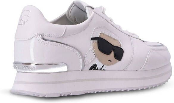 Karl Lagerfeld Sneakers met patch Wit