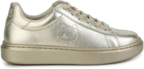 Karl Lagerfeld Kids Sneakers met metallic-effect Goud