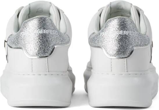 Karl Lagerfeld Ikonik NFT Kapri leren sneakers Wit