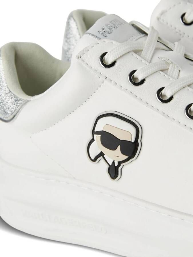 Karl Lagerfeld Ikonik NFT Kapri leren sneakers Wit