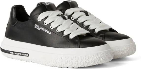 Karl Lagerfeld Jeans KLJ Kup leren sneakers Zwart