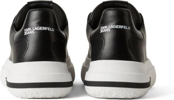 Karl Lagerfeld Jeans KLJ Kup leren sneakers Zwart