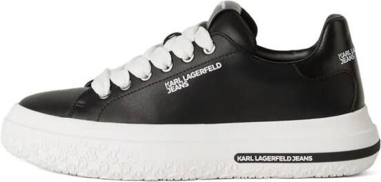 Karl Lagerfeld Jeans KLJ Kup leren sneakers Zwart