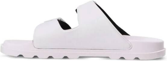 Karl Lagerfeld Kondo Tred slippers met 2 bandjes Wit