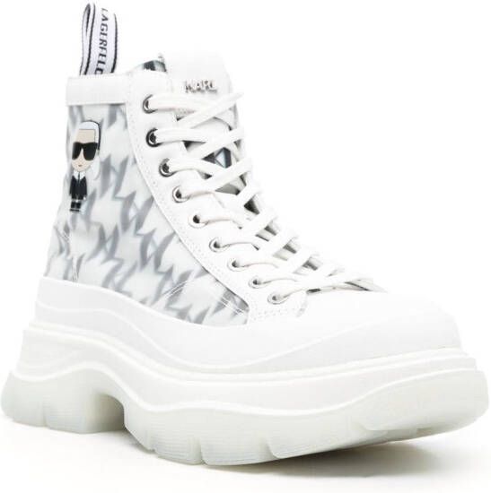 Karl Lagerfeld Leren sneakers Wit