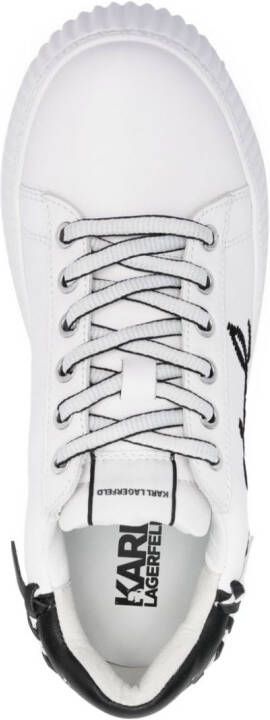 Karl Lagerfeld Sneakers met geborduurd logo Wit