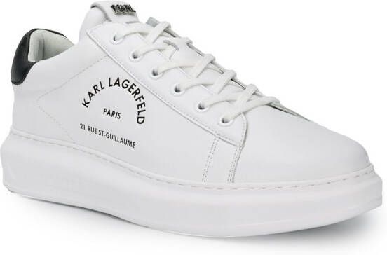 Karl Lagerfeld Rue St-Guillaume Kapri leren sneakers Wit