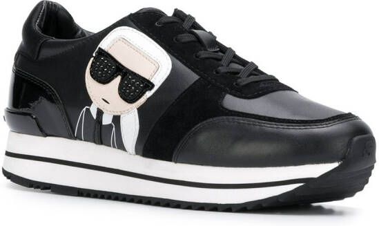 Karl Lagerfeld platform trainers Zwart