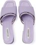 Karl Lagerfeld Plaza 55mm leren sandalen Paars - Thumbnail 4