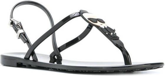 Karl Lagerfeld rubber jelly Lagerfeld sandal Zwart