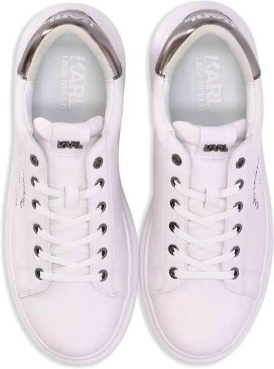 Karl Lagerfeld Rue St-Guillaume Kapri leren sneakers Wit