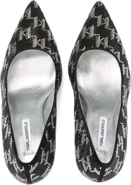 Karl Lagerfeld Sarabande II pumps met monogram patroon Zwart