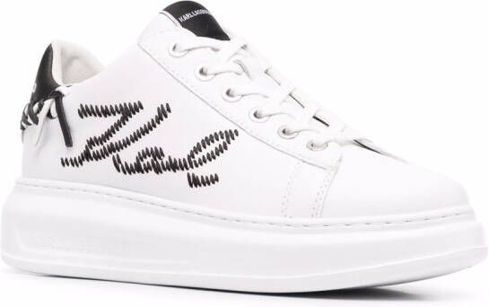 Karl Lagerfeld Sneakers met geborduurd logo Wit