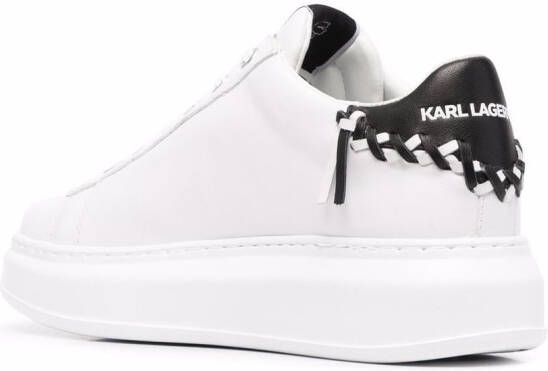 Karl Lagerfeld Sneakers met geborduurd logo Wit