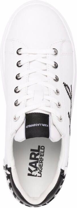 Karl Lagerfeld Sneakers met geborduurd logo Wit