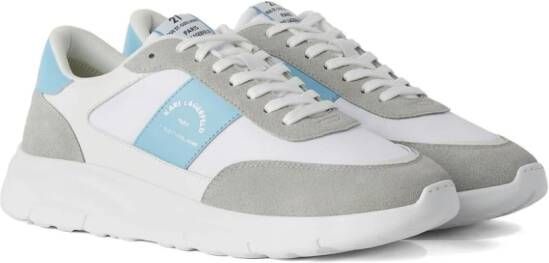 Karl Lagerfeld Maison Band leren sneakers Beige