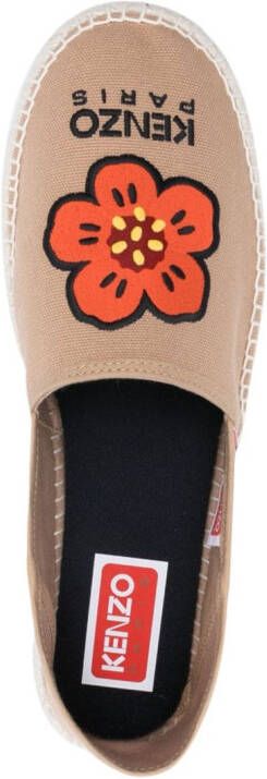 Kenzo Boke Flower katoenen espadrilles Bruin